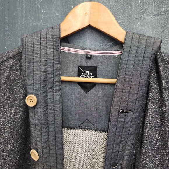 The Scifen Company Jersey Hooded Jacket Blue Pockets Size XL - Picture 3 of 14